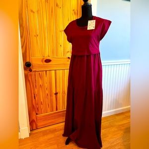 Latched mama tiered nursing dress